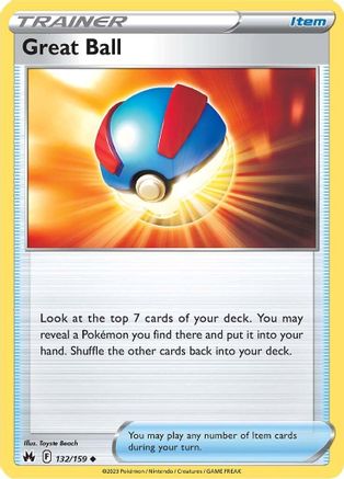 Great Ball 132/159 - SWSH Crown Zenith Reverse Holofoil