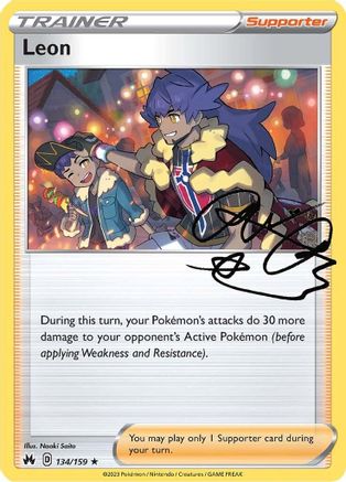 Leon 134/159 - SWSH Crown Zenith Reverse Holofoil