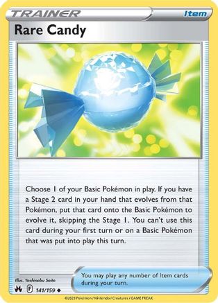Rare Candy 141/159 - SWSH Crown Zenith Reverse Holofoil
