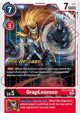 GrapLeomon (BT11-014) - Dimensional Phase Pre-Release Cards Foil