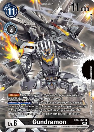 Gundramon (Digimon Card Game Deck Box Set) (BT6-065) - Double Diamond Foil