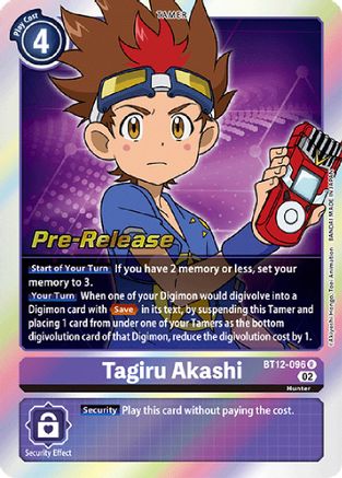 Tagiru Akashi (BT12-096) - Across Time Pre-Release Cards Foil