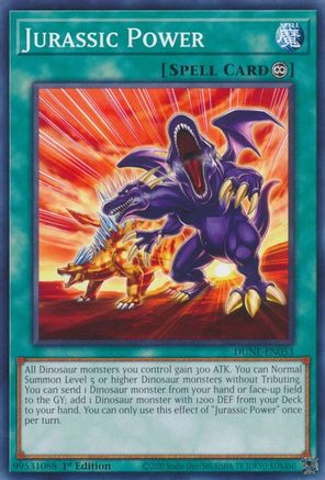 Jurassic Power (DUNE-EN053) - Duelist Nexus 1st Edition