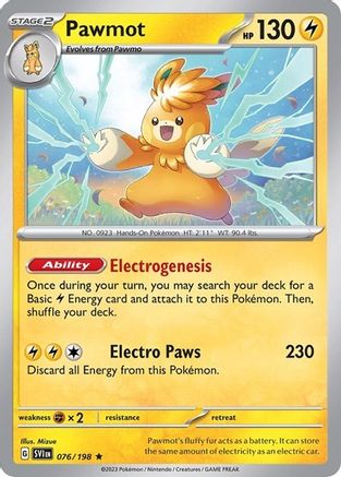 Pawmot - 076/198 (Line Holo) 76 - Miscellaneous Cards & Products Holofoil