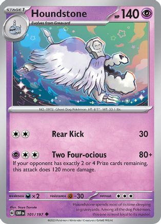 Houndstone 101 - SV03 Obsidian Flames Reverse Holofoil
