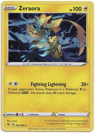 Zeraora - 061/185 (Cosmos Holo) 61 - Miscellaneous Cards & Products Holofoil
