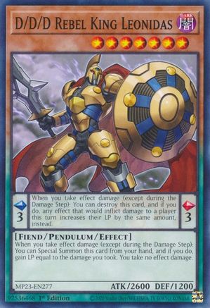 D/D/D Rebel King Leonidas (MP23-EN277) - 25th Anniversary Tin: Dueling Heroes Mega Pack 1st Edition