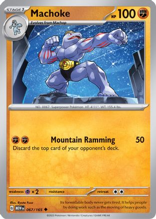 Machoke - 067/165 67 - SV Scarlet and Violet 151 Reverse Holofoil