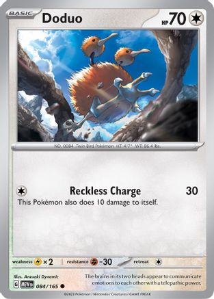 Doduo 84 - SV Scarlet & Violet 151 Reverse Holofoil