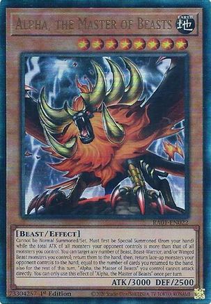 Alpha, the Master of Beasts (PUR) (RA01-EN022) - 25th Anniversary Rarity Collection 1st Edition