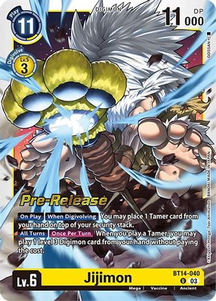 Jijimon (BT14-040) - Blast Ace Pre-Release Cards Foil