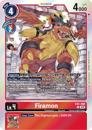Firamon (EX5-008) - Animal Colosseum Foil