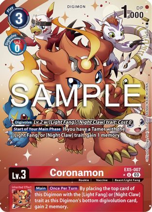 Coronamon (Alternate Art) (EX5-007) - Animal Colosseum Foil