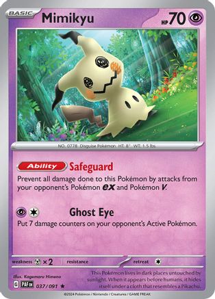 Mimikyu - 037/091 37 - SV Paldean Fates Reverse Holofoil