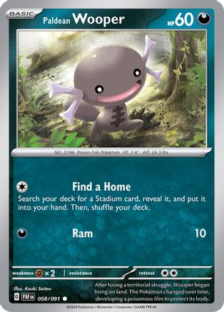 Paldean Wooper - 058/091 58 - SV Paldean Fates