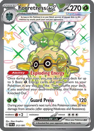 Forretress ex - 212/091 212 - SV Paldean Fates Holofoil