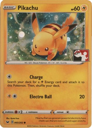 Pikachu - 065/202 (Cosmos Holo) - League & Championship Cards Holofoil