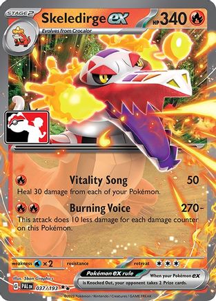 Skeledirge ex - 037/193 - Prize Pack Series Cards Holofoil