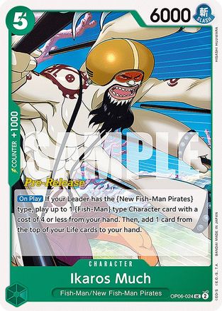 Ikaros Much (OP06-024) - Wings of the Captain Pre-Release Cards