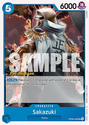 Sakazuki (OP06-046) - Wings of the Captain Pre-Release Cards