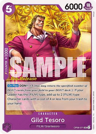 Gild Tesoro (OP06-071) - Wings of the Captain Pre-Release Cards