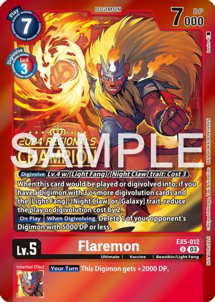 Flaremon (2024 Regionals Champion) (EX5-012) - Animal Colosseum