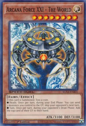 Arcana Force XXI - The World (SGX4-ENB01) - Speed Duel GX: Midterm Destruction 1st Edition