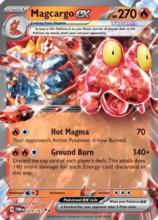 Magcargo ex - 029/167 29 - SV06 Twilight Masquerade Holofoil