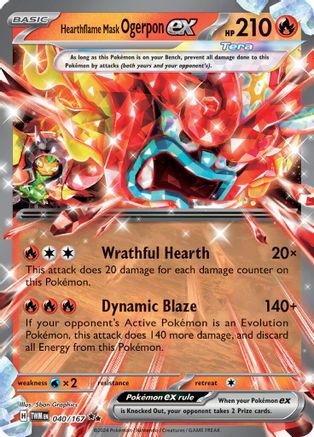 Hearthflame Mask Ogerpon ex - 040/167 40 - SV06 Twilight Masquerade Holofoil