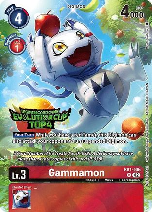 Gammamon - RB1-006 (2024 Evolution Cup Top 4) (RB1-006) - Resurgence Booster Foil