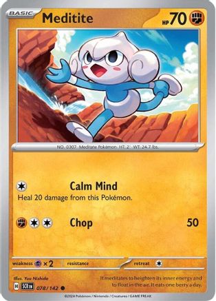 Meditite - 078/142 78 - SV07 Stellar Crown Reverse Holofoil