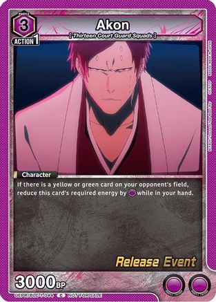 Akon (UEPR/BLC-1-044) - UE01BT BLEACH ThousandYear Blood War Release Event Cards