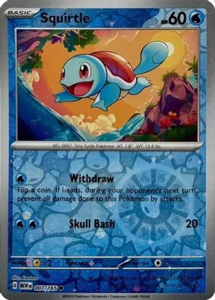 Squirtle - 007/165 (Cosmos Holo) (Costco Exclusive) 7 - SV Scarlet & Violet 151 Holofoil