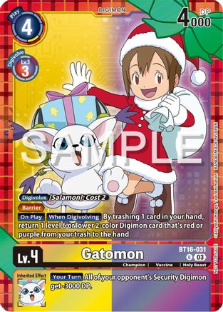 Gatomon (Winter Holiday Event 2024) (BT16-031) - Beginning Observer Foil