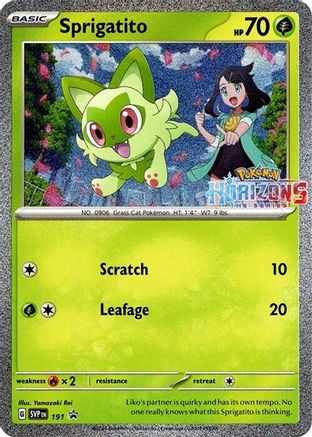 Sprigatito - 191 191 - SV Scarlet & Violet Promo Cards Holofoil