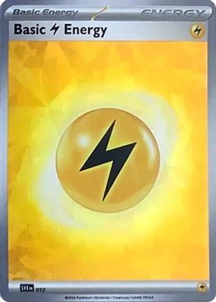 Basic Lightning Energy (Cracked Ice Holo) 12 - SVE Scarlet & Violet Energies Holofoil