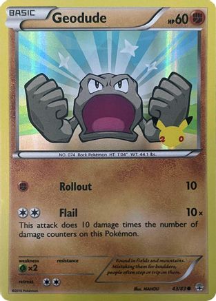 Geodude (Stamped) 43 - Generations Holofoil