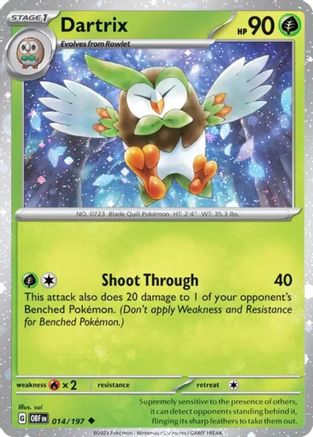 Dartrix - 014/197 (Cosmos Holo) 14 - Miscellaneous Cards & Products Holofoil