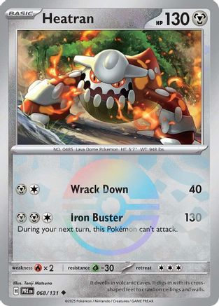 Heatran (Poke Ball Pattern) 68 - SV Prismatic Evolutions Holofoil