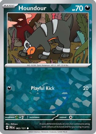 Houndour (Master Ball Pattern) 62 - SV Prismatic Evolutions Holofoil