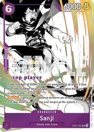 Sanji (Championship 2024 Top Player Pack Vol. 2) (OP07-064) - One Piece Promotion Cards