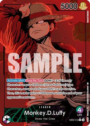Monkey.D.Luffy (010) (Alternate Art) (EB02-010) - Extra Booster: Anime 25th Collection