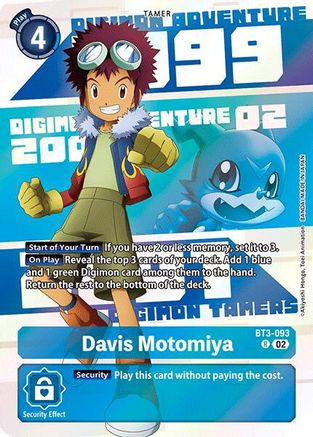 Davis Motomiya (Digimon Animation Series 25th Anniversary Set) (BT3-093) - Release Special Booster 1.5