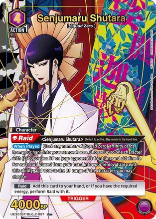 Senjumaru Shutara (057) (R*) (UEX01BT/BLC-2-057) - UEX01BT BLEACH ThousandYear Blood War Vol2 Foil
