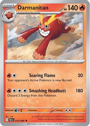 Darmanitan 14 - SV Black Bolt Reverse Holofoil