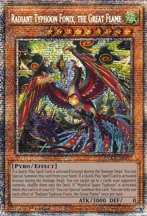 Radiant Typhoon Fonix, the Great Flame (Starlight Rare) (DOOD-EN017) - Doom of Dimensions 1st Edition