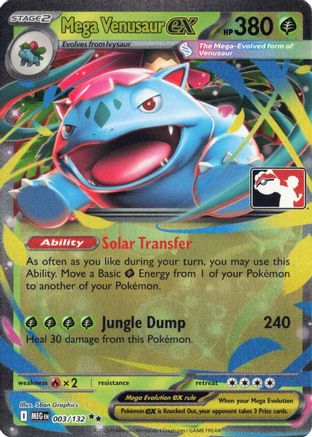 Mega Venusaur ex - 003/132 3 - Prize Pack Series Cards Holofoil