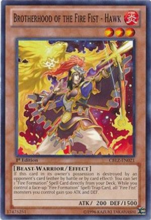 Brotherhood of the Fire Fist - Hawk (CBLZ-EN021) - Cosmo Blazer Unlimited