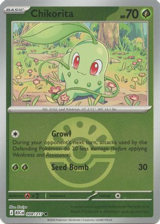 Chikorita (Friend Ball) 8 - ME Ascended Heroes Reverse Holofoil