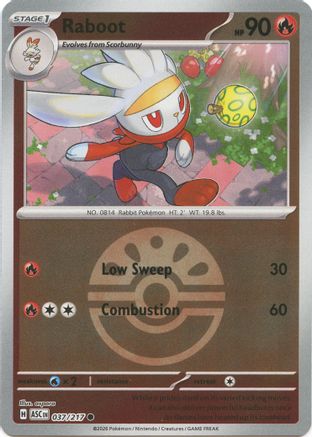 Raboot (Friend Ball) 37 - ME Ascended Heroes Reverse Holofoil
